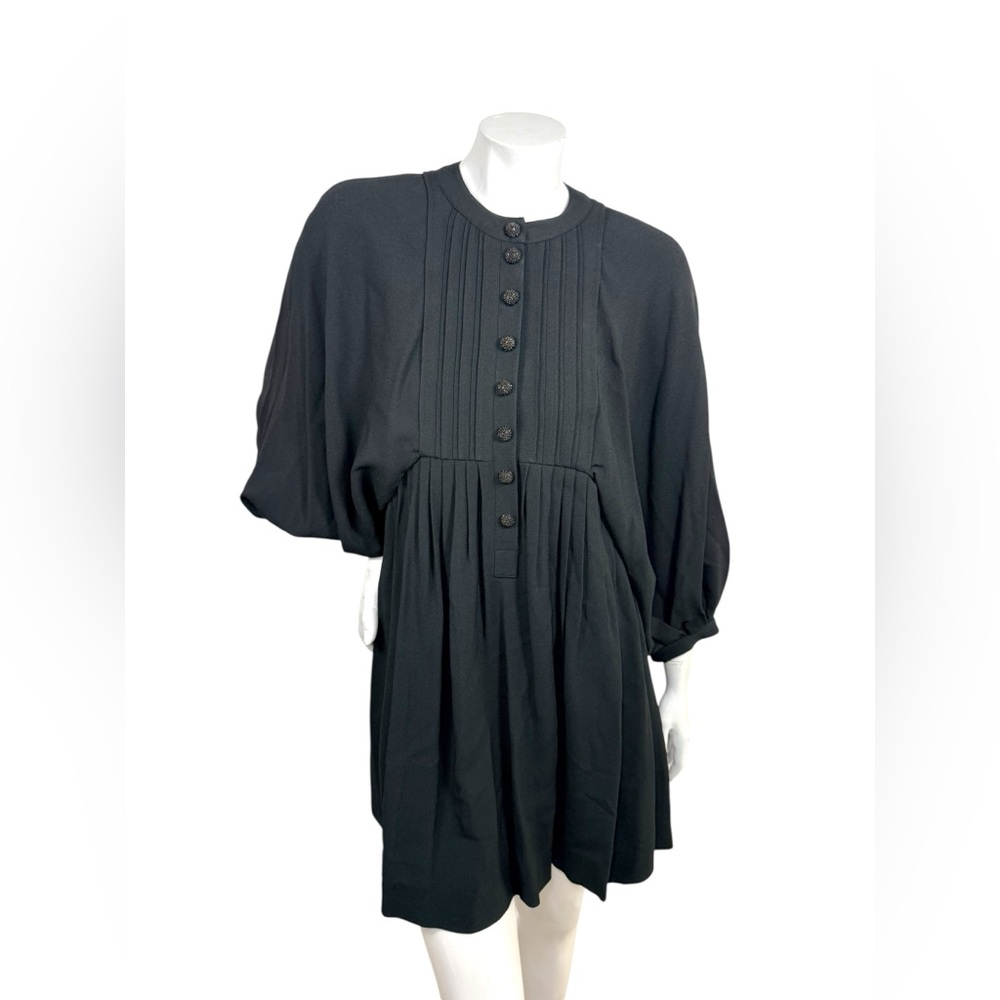 Celine Paris Black Empire Waist Dress FR 36